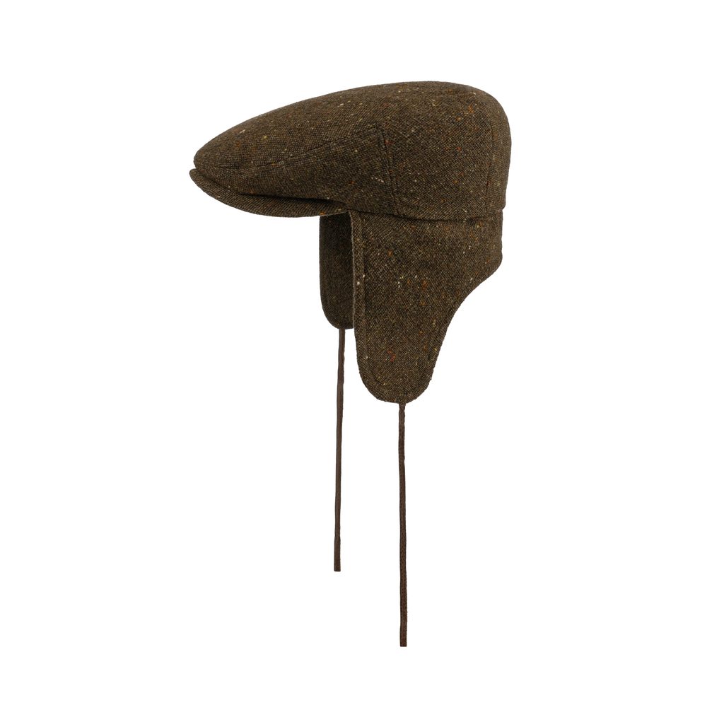 Vlněná bekovka s klapkami na uši Stetson Driver Cap - Forest Green Donegal  - Stetson - Klobouky a čepice - Oblečení - Gentleman Store