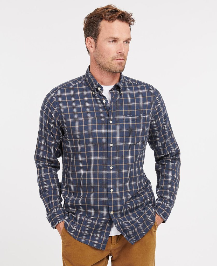 Kostkovaná košile Delamer - Navy (button-down) - Barbour - Košile -  Oblečení - Gentleman Store