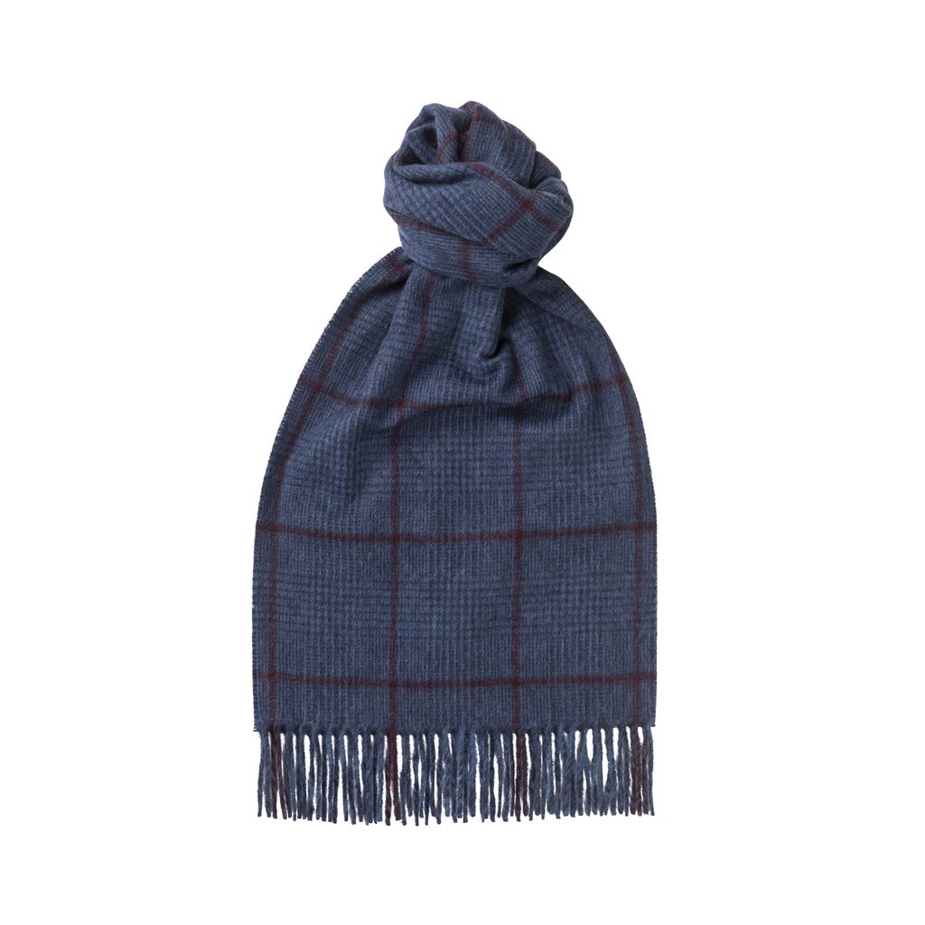 Joshua Ellis Traditional Check Cashmere Scarf - Staromilecká