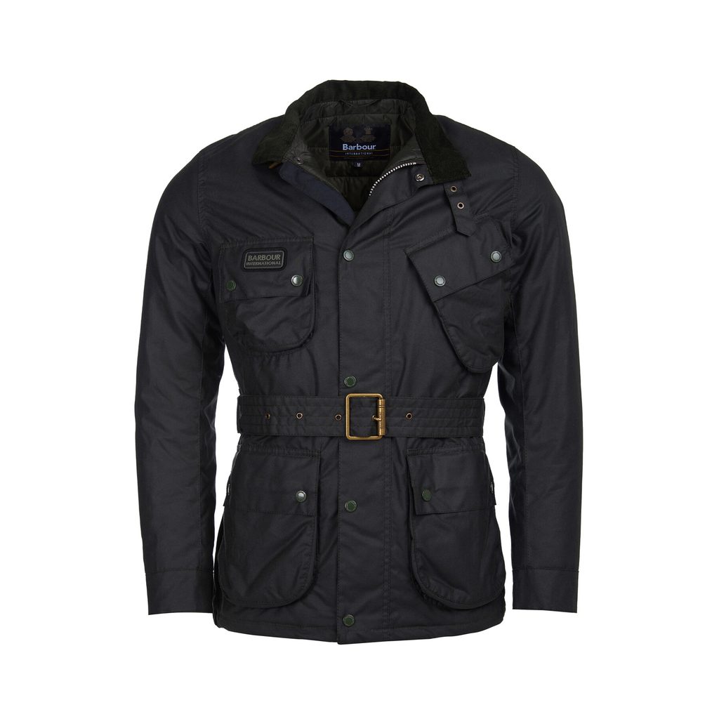 Barbour International SL Waxed Jacket — Sage - Motorkářská