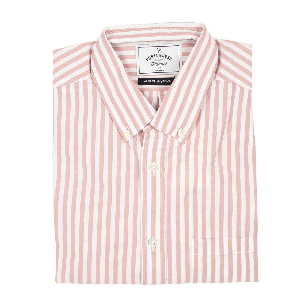 Letní košile Portuguese Flannel Popeline - růžová (button-down) -  Portuguese Flannel - Sezónní kolekce - Košile, Oblečení - Gentleman Store