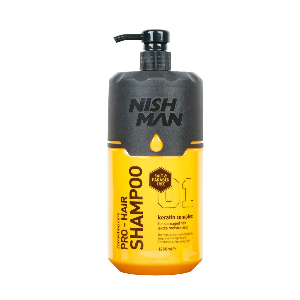 Profesionální šampon na vlasy (1250 ml) - Nish Man - Pro barbershopy -  Příslušenství, Holení - Gentleman Store