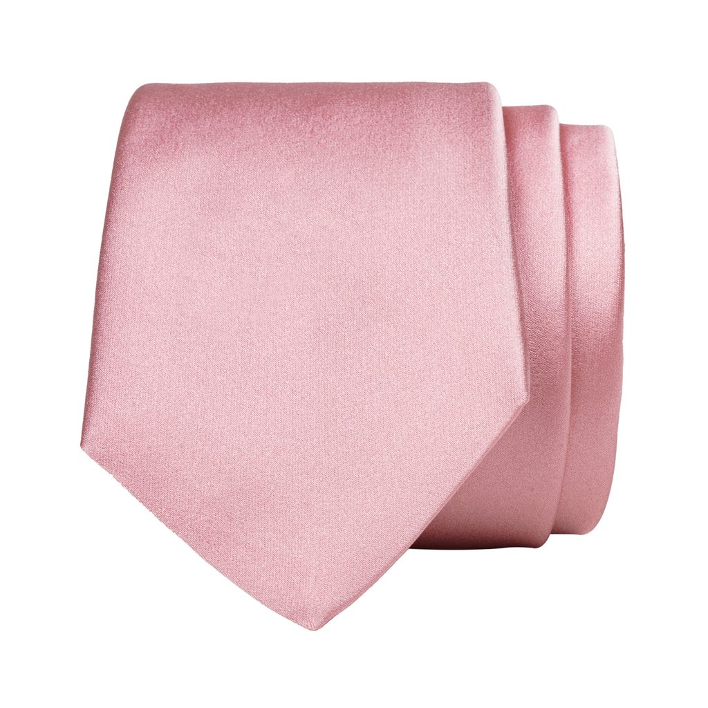 Růžová hedvábná kravata - John & Paul - Kravaty - Oblečení - Gentleman Store