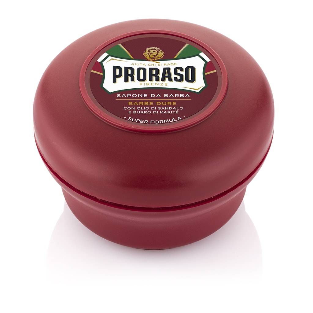 Vyživující mýdlo na holení Proraso Red - santalové dřevo (150 ml) - Proraso  - Mýdla na holení - Na holení, Holení - Gentleman Store