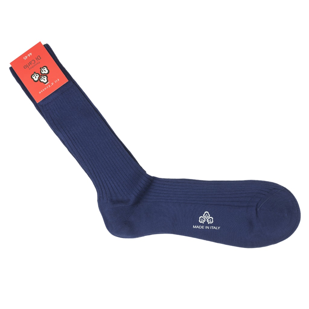 Ponožky z egyptské bavlny - modré - Di Carlo - Ponožky - Oblečení -  Gentleman Store