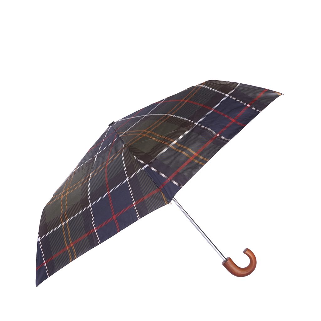 Skládací tartanový deštník Barbour - Barbour - Deštníky - Na cesty, Doplňky  - Gentleman Store