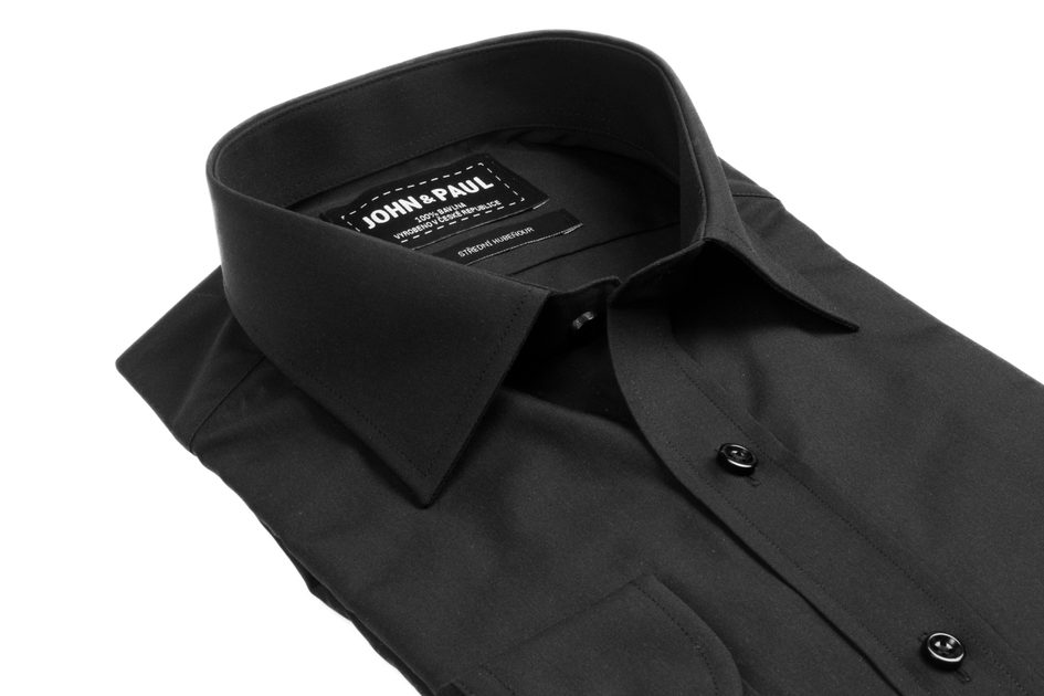 Černý - John & Paul - Košile - Oblečení - Gentleman Store