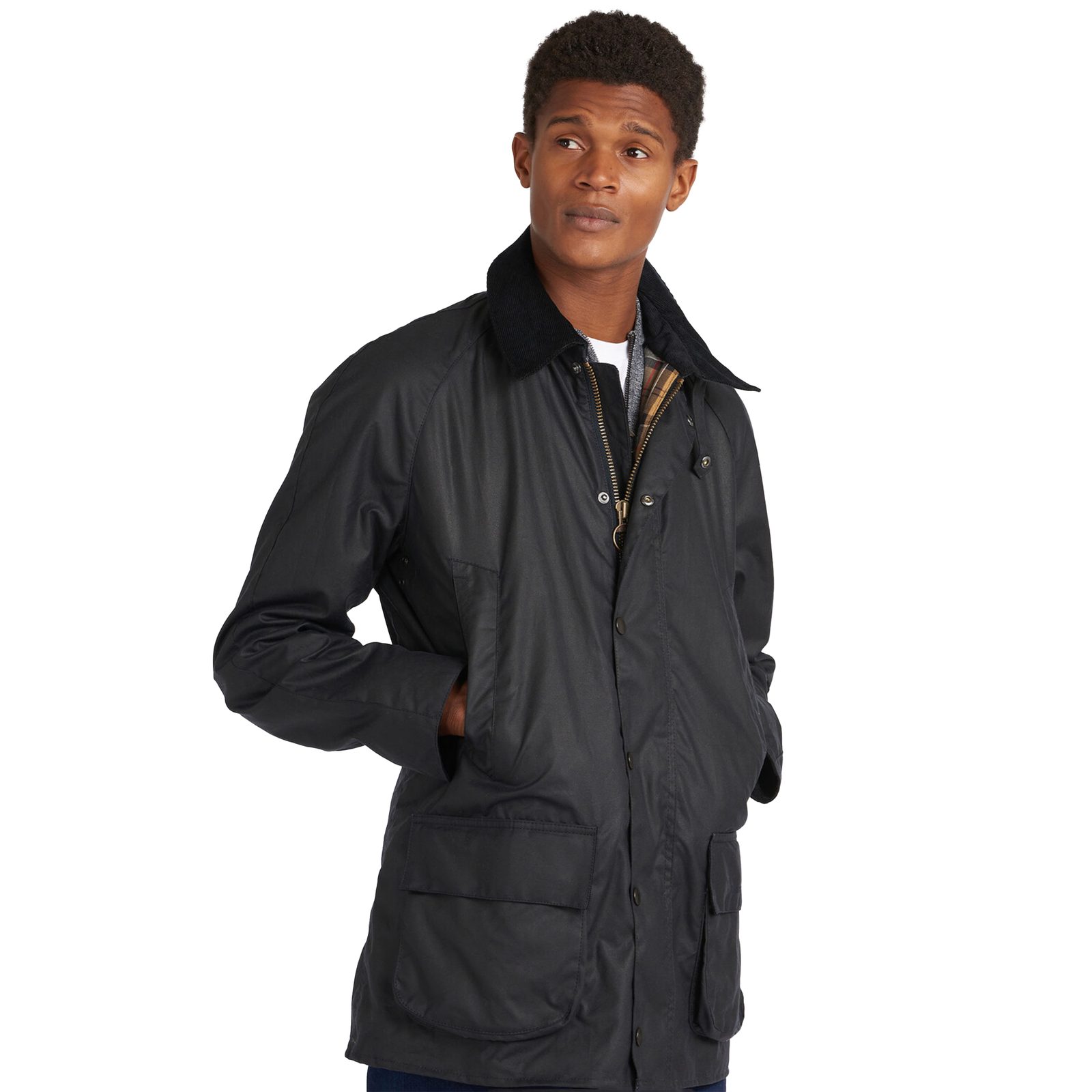 Barbour Bristol Wax Jacket — Navy - Gentleman Store