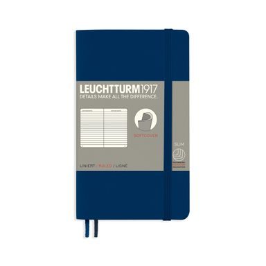 Kapesní zápisník LEUCHTTURM1917 Pocket Softcover Notebook - A6, měkká vazba, linkovaný, 123 stran