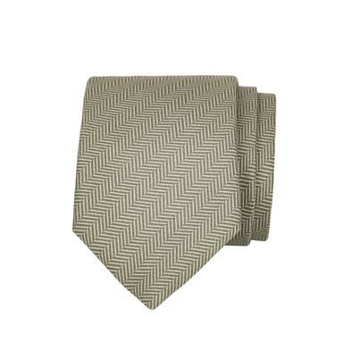Zelená hedvábná kravata s příčným vzorem John & Paul