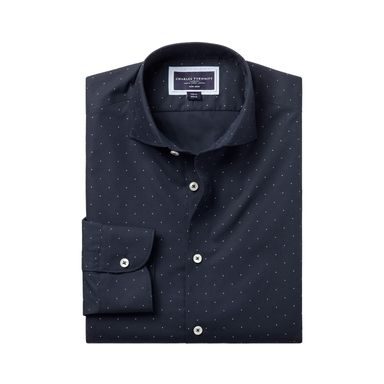 Barbour Linton Tailored Shirt — Classic Navy