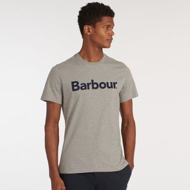 Bavlněné tričko Barbour Logo Tee - Grey Marl