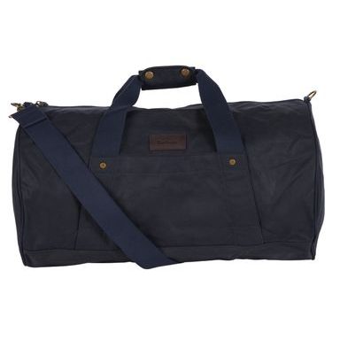Voskovaná víkendová taška Barbour Essential Wax Duffle Bag - navy