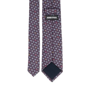 Modrá hedvábná kravata s příčnými proužky