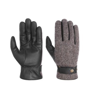 Zimní rukavice Stetson z kůzlečí kůže a vlny - Black
