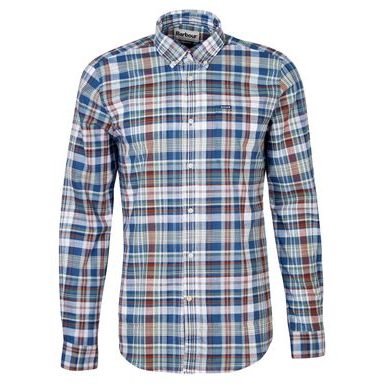 Barbour Striped Oxtown Tailored Shirt — Sky Blue