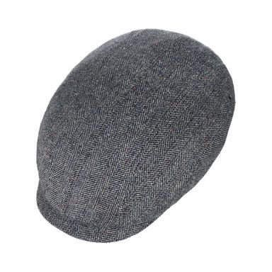 Stetson Silk Houndstooth Driver Cap — Dark Grey