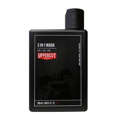 Mycí gel Uppercut Deluxe 3 in 1 na vlasy, obličej a tělo (240 ml)