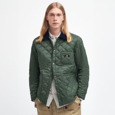 Barbour × Maison Kitsuné Kenning Quilted Jacket — Classic Green