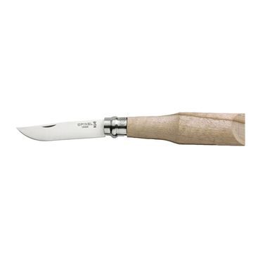 Zavírací nůž Opinel N°08 Inox s neopracovanou ořechovou rukojetí