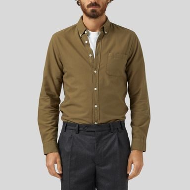 Barbour Waxed Cotton Plain Hood — Olive