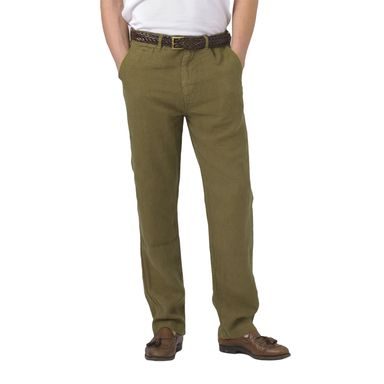 Lněné kalhoty Portuguese Flannel — Olive
