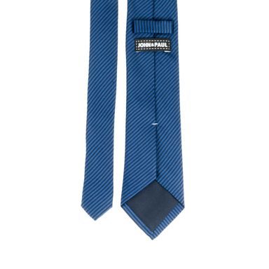 Modro-oranžová hedvábná kravata s tečkami a květinovým vzorem