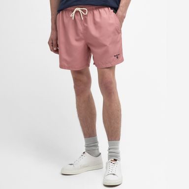 Barbour Logo Swim Shorts — Pink Clay