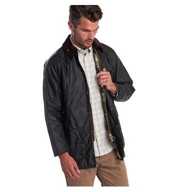 Barbour Emble Wax Jacket — Classic Black