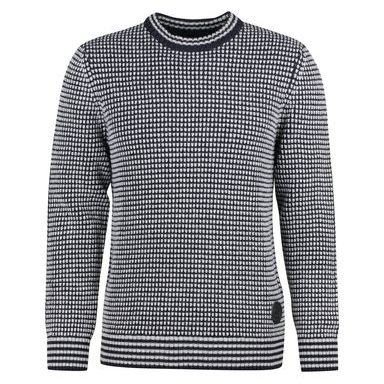 Svetr z organické vlny a bavlny Barbour Admiral - Navy