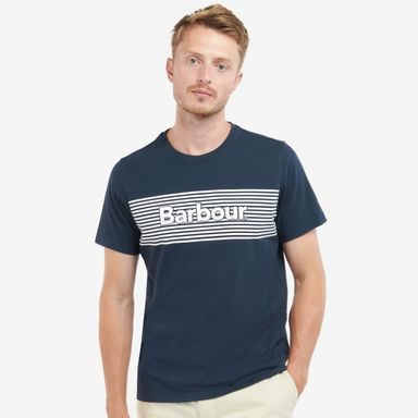 Bavlněné tričko s archivním potiskem Barbour International Archie Tee - Whisper White