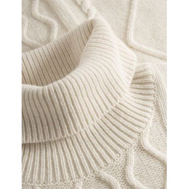 forét Marsh Cable Turtleneck — Cloud