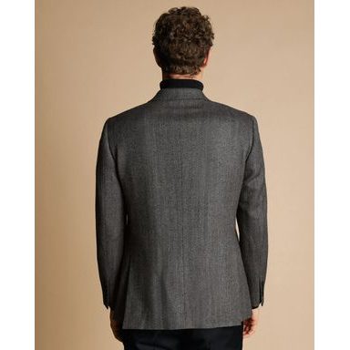 Charles Tyrwhitt Natural Stretch Twill Suit Jacket — Navy