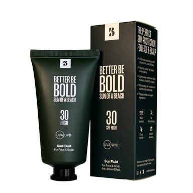 Opalovací emulze na pleš Better Be Bold SPF 30 Sun of a Beach Sun Fluid (50 ml)