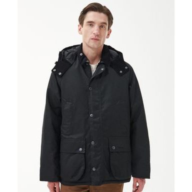 Barbour Emble Wax Jacket — Classic Black