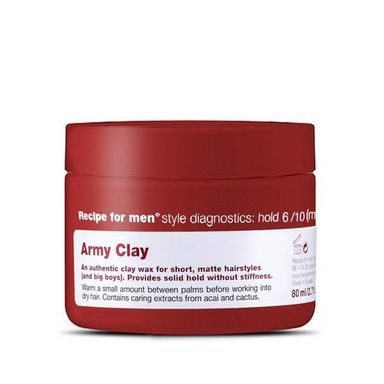 Recipe for Men Army Clay - jíl na vlasy (80 ml)