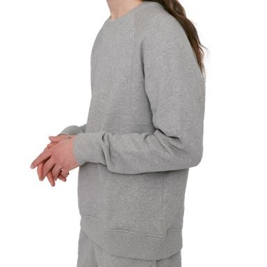 Bavlněný svetr Organic Basics Organic Cotton Mid-Weight Sweat - šedý melanž