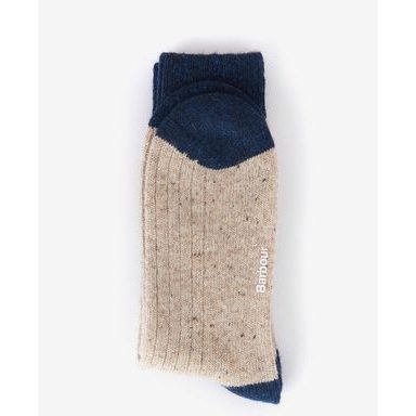 Barbour Houghton Socks — Stone/Navy