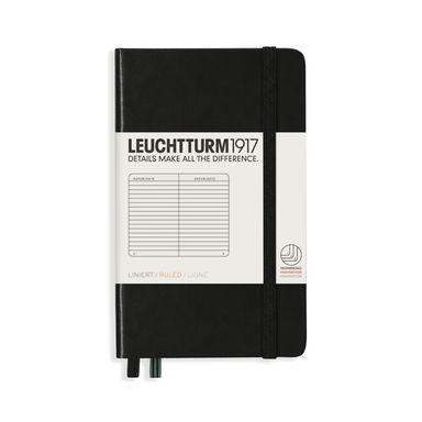 Kapesní zápisník LEUCHTTURM1917 Pocket Hardcover Notebook - A6, pevná vazba, linkovaný, 187 stran