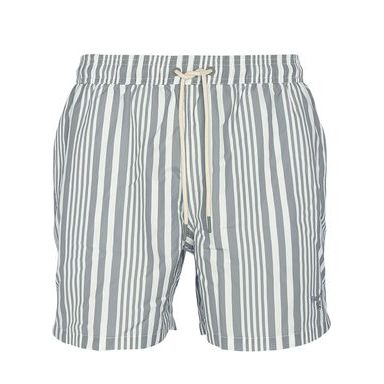 Barbour Decklam Striped Swim Shorts — Forest Fog