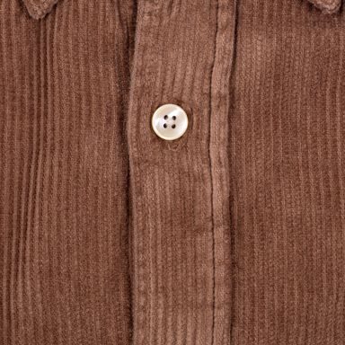 Manšestrová košile Portuguese Flannel Lobo - hnědá (button-down)