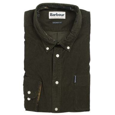 Manšestrová košile Barbour Cord - Forest (button-down)