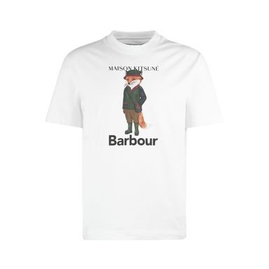 Barbour × Maison Kitsuné Beaufort Fox T-Shirt — Classic White