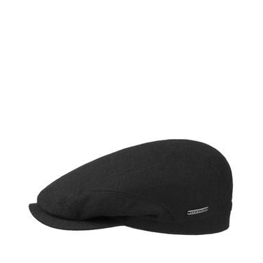 Stetson Virgin Wool & Cashmere Driver Cap — Black