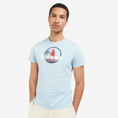 Bavlněné tričko Barbour Stockton Tee - Navy