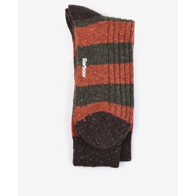 Barbour Houghton Stripe Socks — Burnt Orange