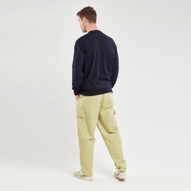 Brooksfield Dean Linen Chinos — Blue Night