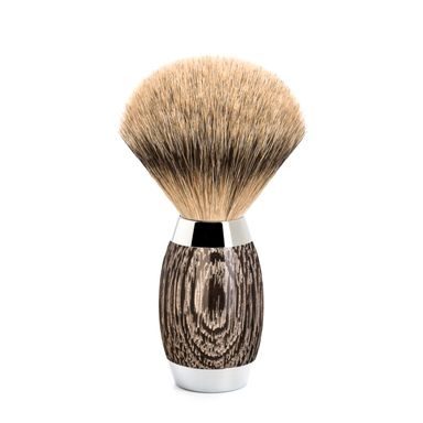 Luxusní štětka na holení Mühle EDITION z jezevčích štětin (silvertip badger, bahenní dub, mincovní stříbro)