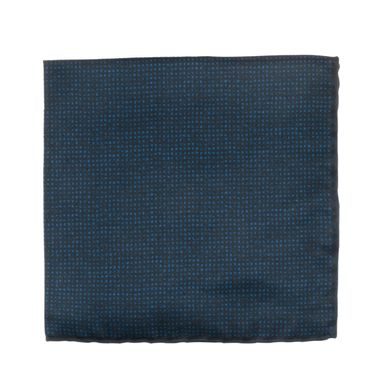 Námořnicky modrý hedvábný kapesníček s tečkami