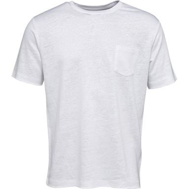 Lněné tričko Knowledge Cotton Apparel Alder - Bright White